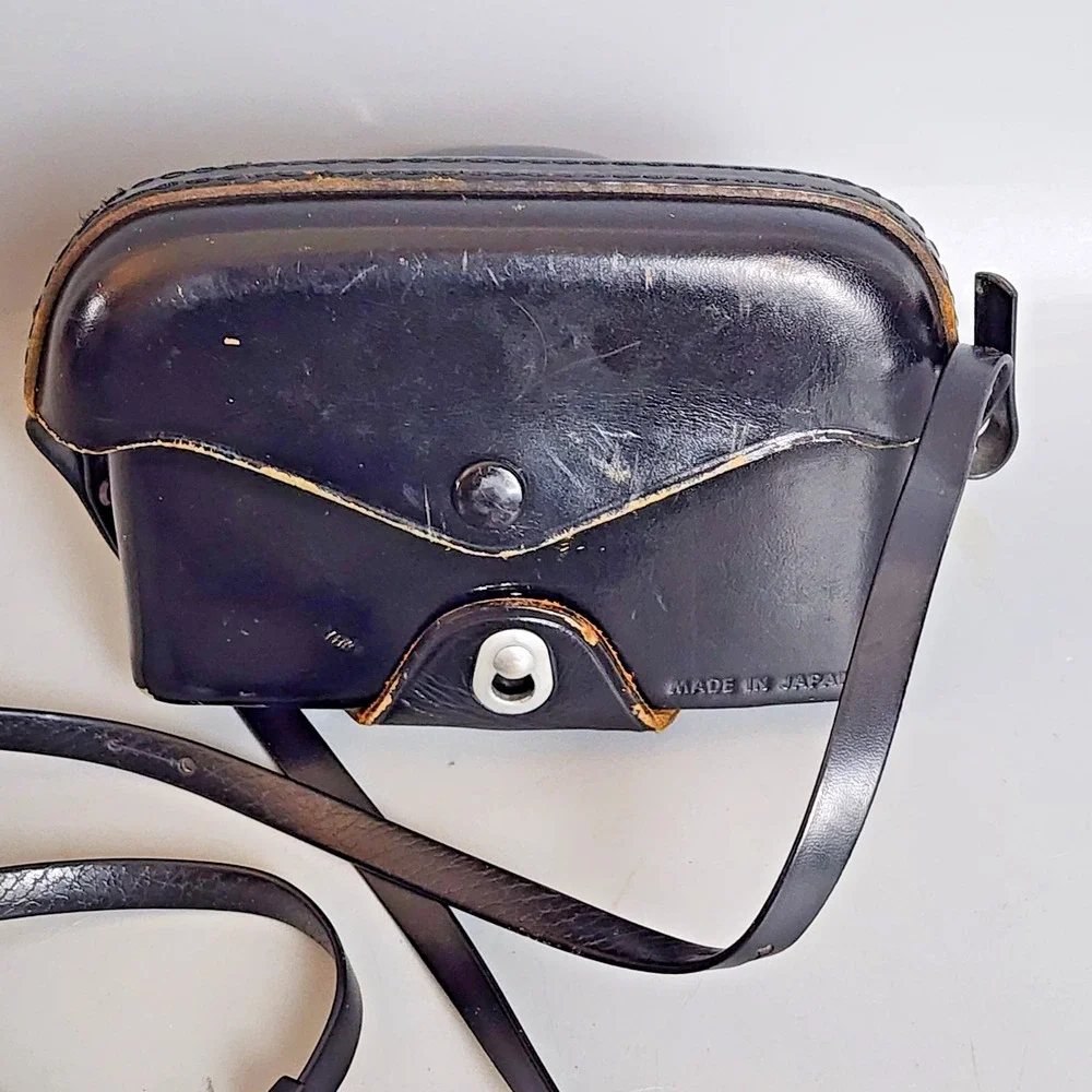 Canon Canonet QL25 Leather Camera Case and Shoulder Strap-Made in Japan